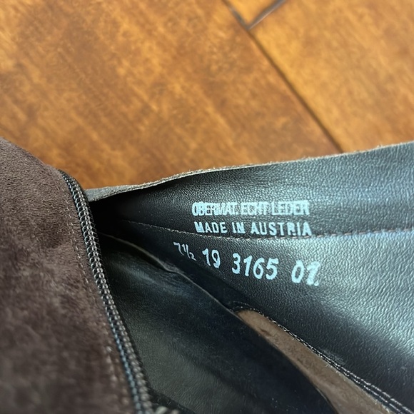 PAUL GREEN Rockin Bootie US 9 Brown Suede Metallic Zipper Ankle Boot Size 7.5 - Picture 10 of 11